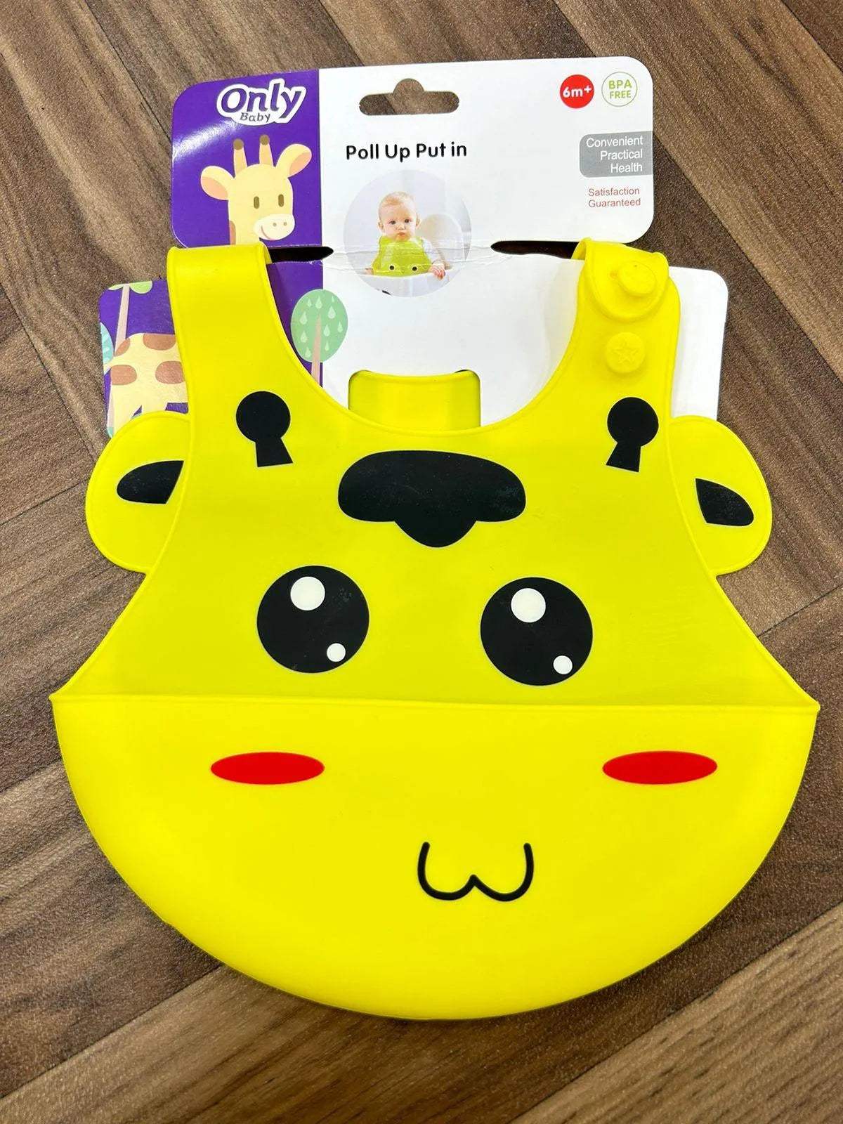 Bavoir en silicone - Only babay - pour bébé Maroc -www.babyboss.ma