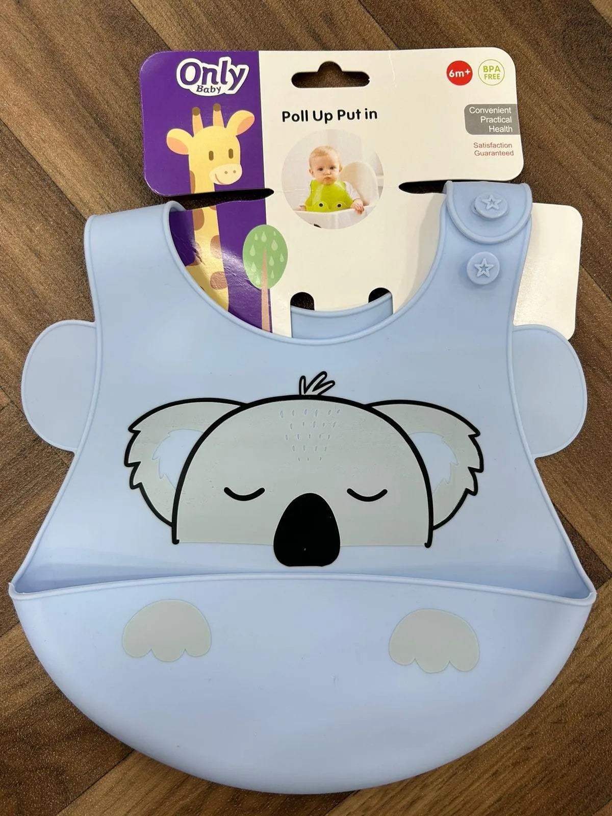 Bavoir en silicone - Only babay - pour bébé Maroc -www.babyboss.ma