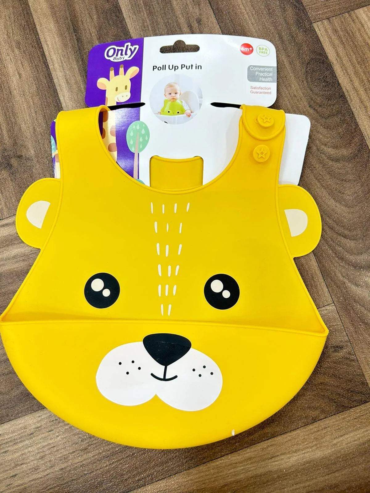 Bavoir en silicone - Only babay - pour bébé Maroc -www.babyboss.ma