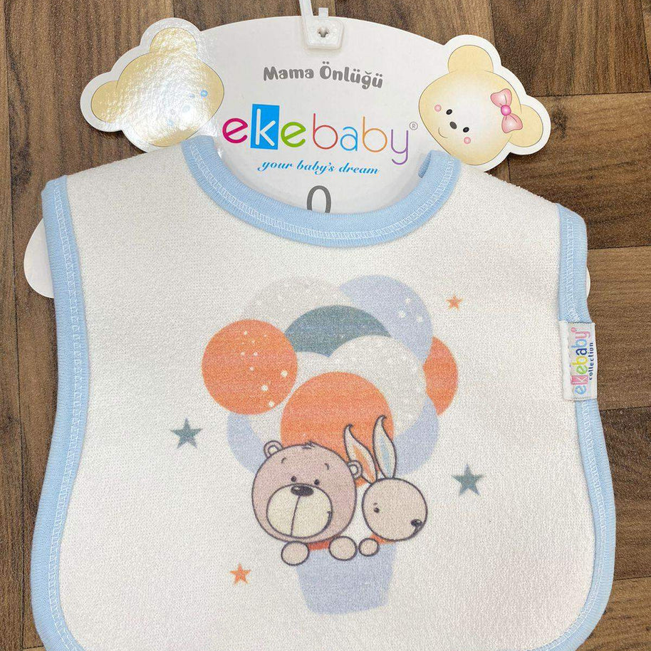 Bavoir imperméable bleu - Ekebaby - pour bébé Maroc -www.babyboss.ma
