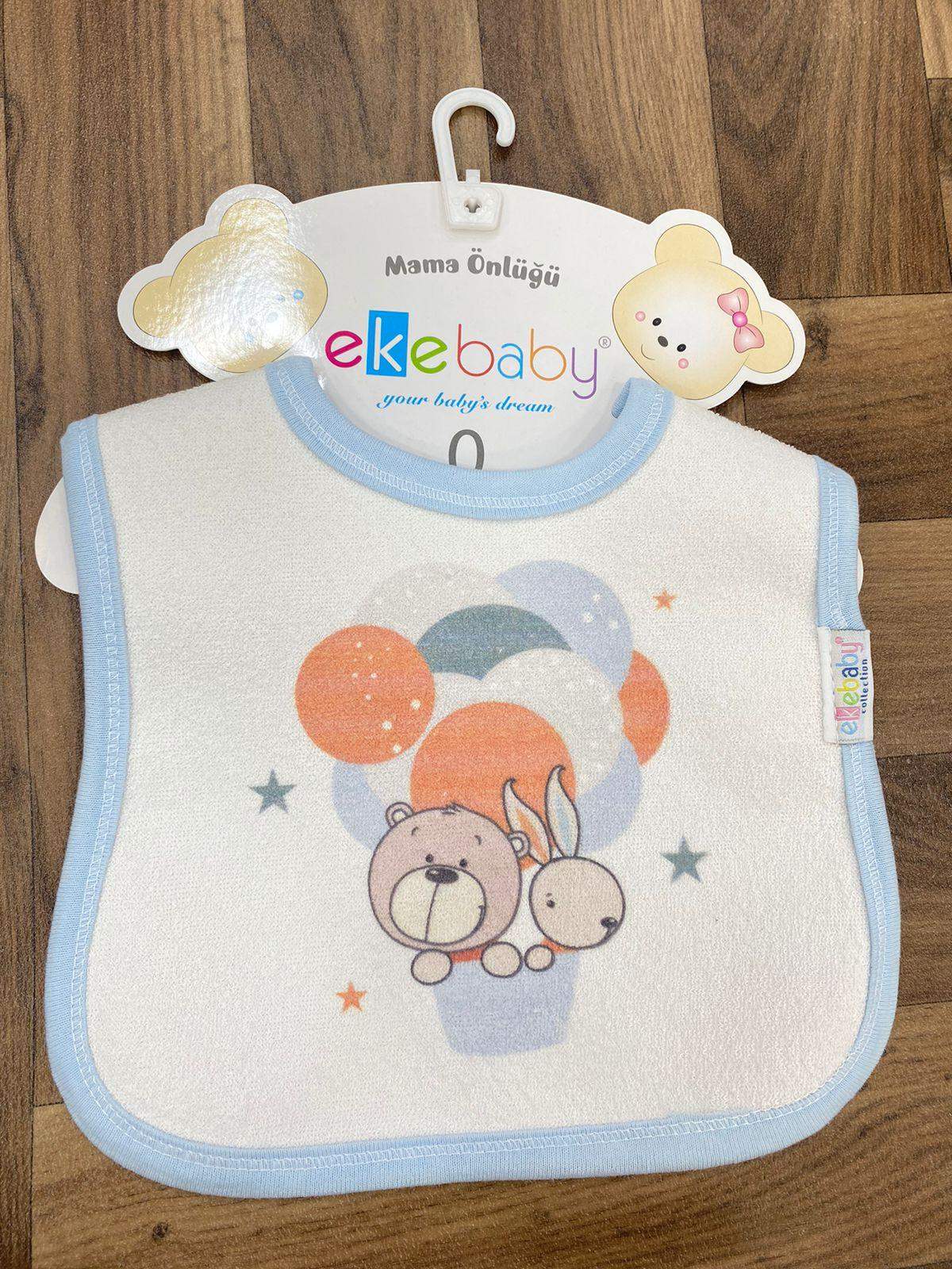 Bavoir imperméable bleu - Ekebaby - pour bébé Maroc -www.babyboss.ma