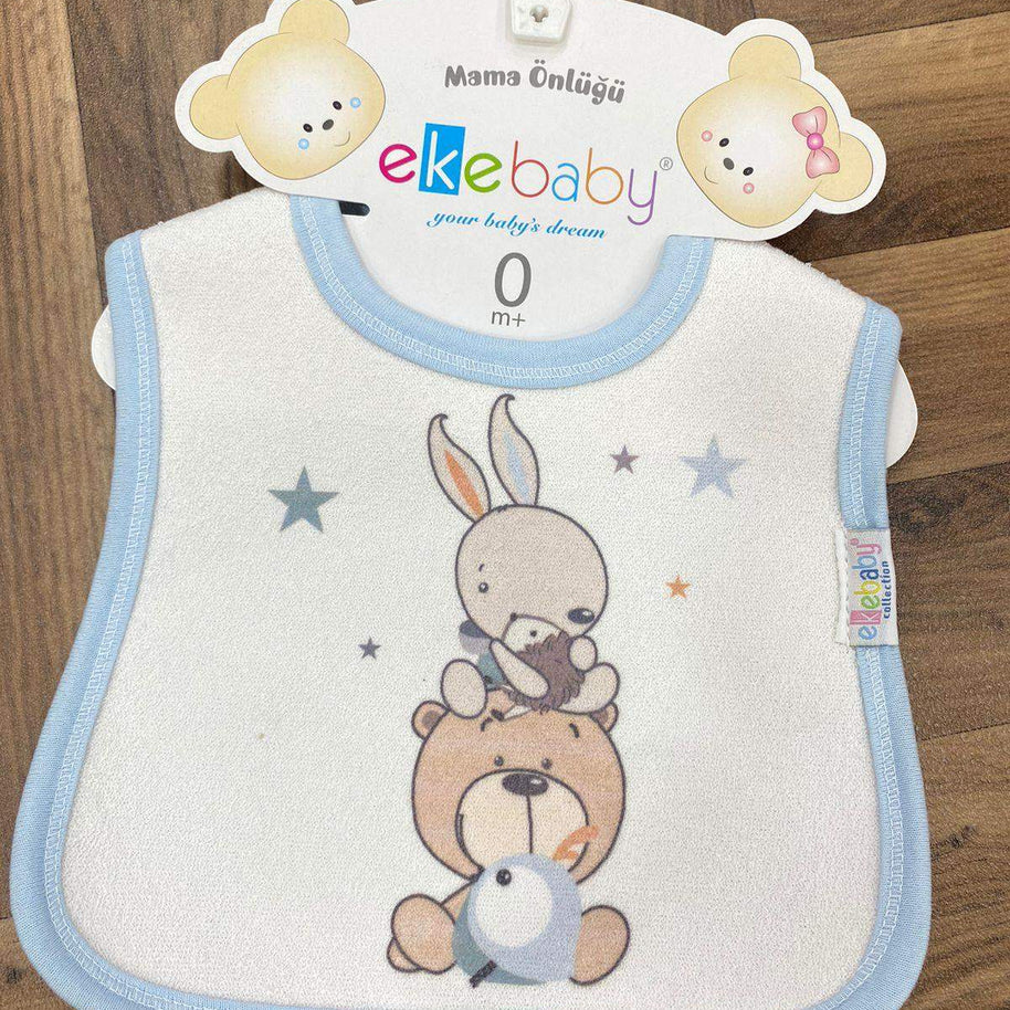 Bavoir imperméable bleu - Ekebaby - pour bébé Maroc -www.babyboss.ma