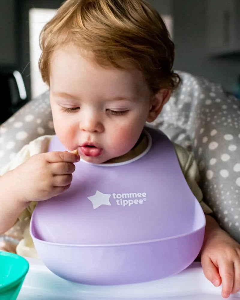 Bavoir Tommee Tippee avec Fermoir Réglable - Mauve - Babyboss.ma - Tommee Tippee - pour bébé maroc