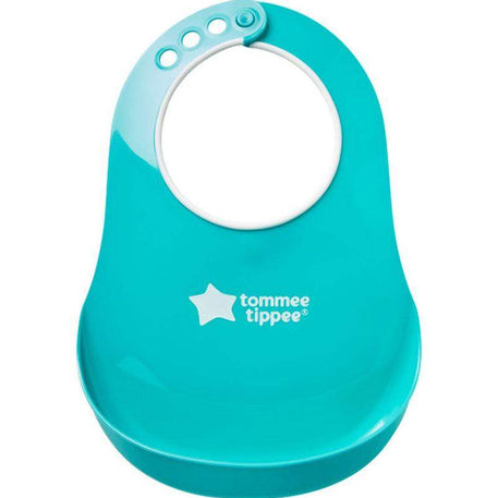 Bavoir Tommee Tippee avec Fermoir Réglable - Turquoise - Tommee Tippee - Bavoirs pour bébé Maroc -www.babyboss.ma