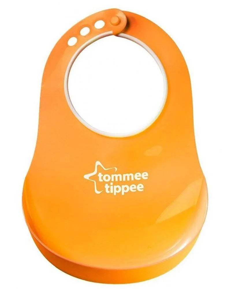 bavoir-tommee-tippee-avec-fermoir-reglable-orange-babyboss-ma-tommee-tippee-pour-bebe-maroc-1 - Babyboss.ma -bebe-maroc