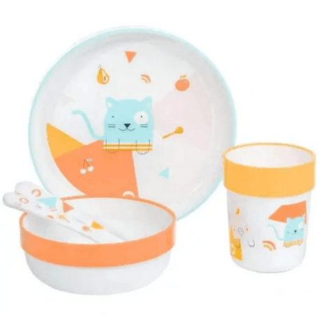 Bébé Confort Set Repas Assiette + Bol + Verre + Couverts Plastique Domino - Bébéconfort - pour bébé Maroc -www.babyboss.ma