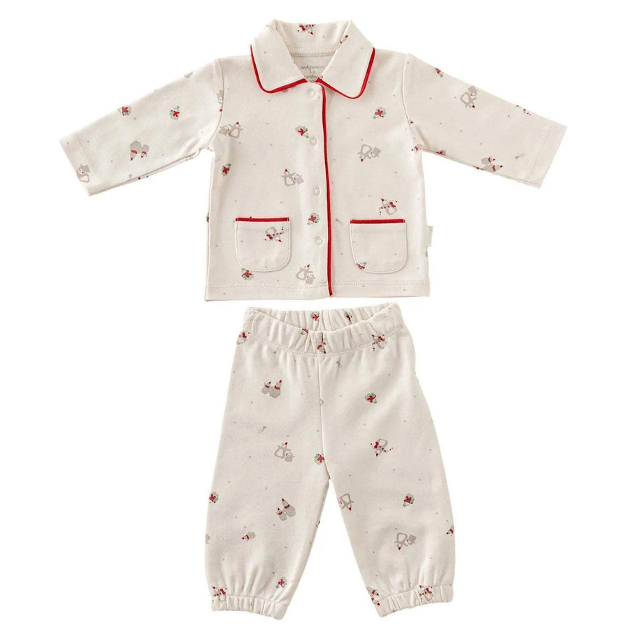 Beige noel pyjama pour Bebe 100% cotton Andywawa - Andywawa - pour bébé Maroc -www.babyboss.ma