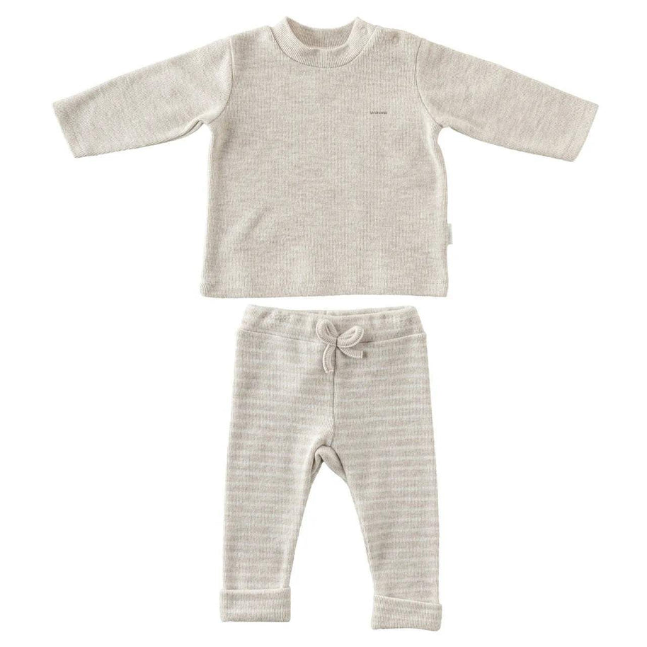 Beige soft striped outfit for baby boys from AndyWawa - Andywawa - pour bébé Maroc -www.babyboss.ma