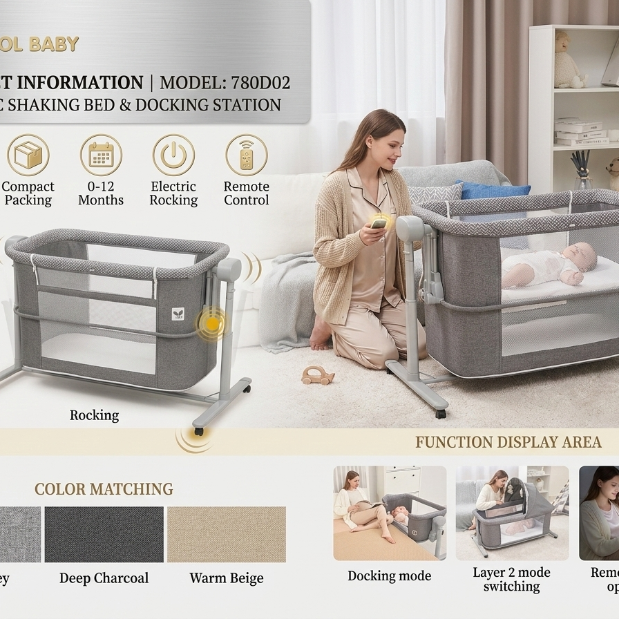 Berceau Cododo Électrique 5-en-1 Coolbaby