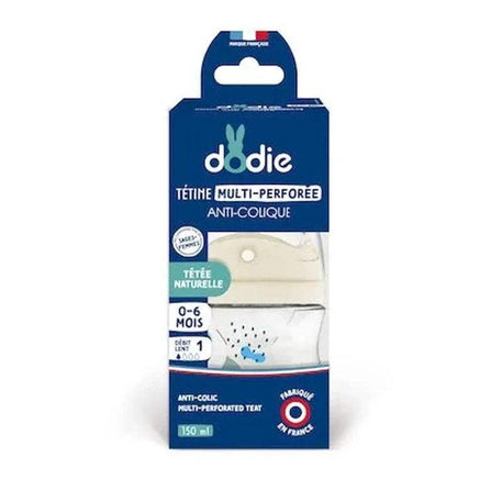 Biberon multi Perforé Dodie 150ML Bleu avec Tétine Biomimétisme - Dodie - Biberon pour bébé Maroc -www.babyboss.ma