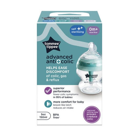 Tippee advanced anti-colic baby bottle with slow flow teat - 150ml