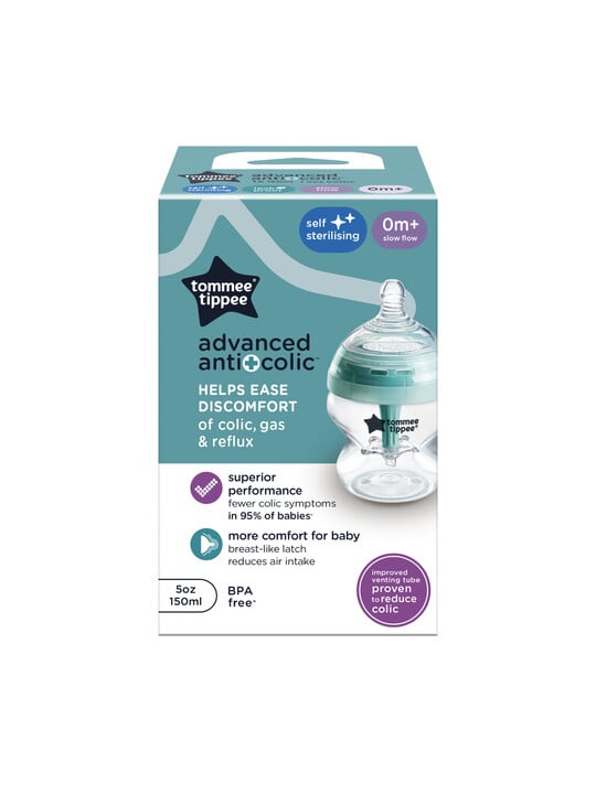 Tippee advanced anti-colic baby bottle with slow flow teat - 150ml