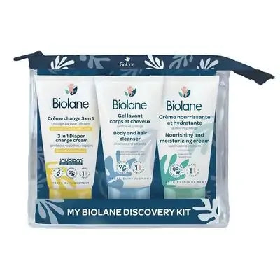 Trousse Découverte Biolane - crème change, gel lavant, crème nourrissante 50ml