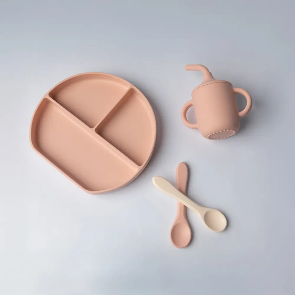 YUMMY Coffret Repas Silicone 6M+ - Rose Blush