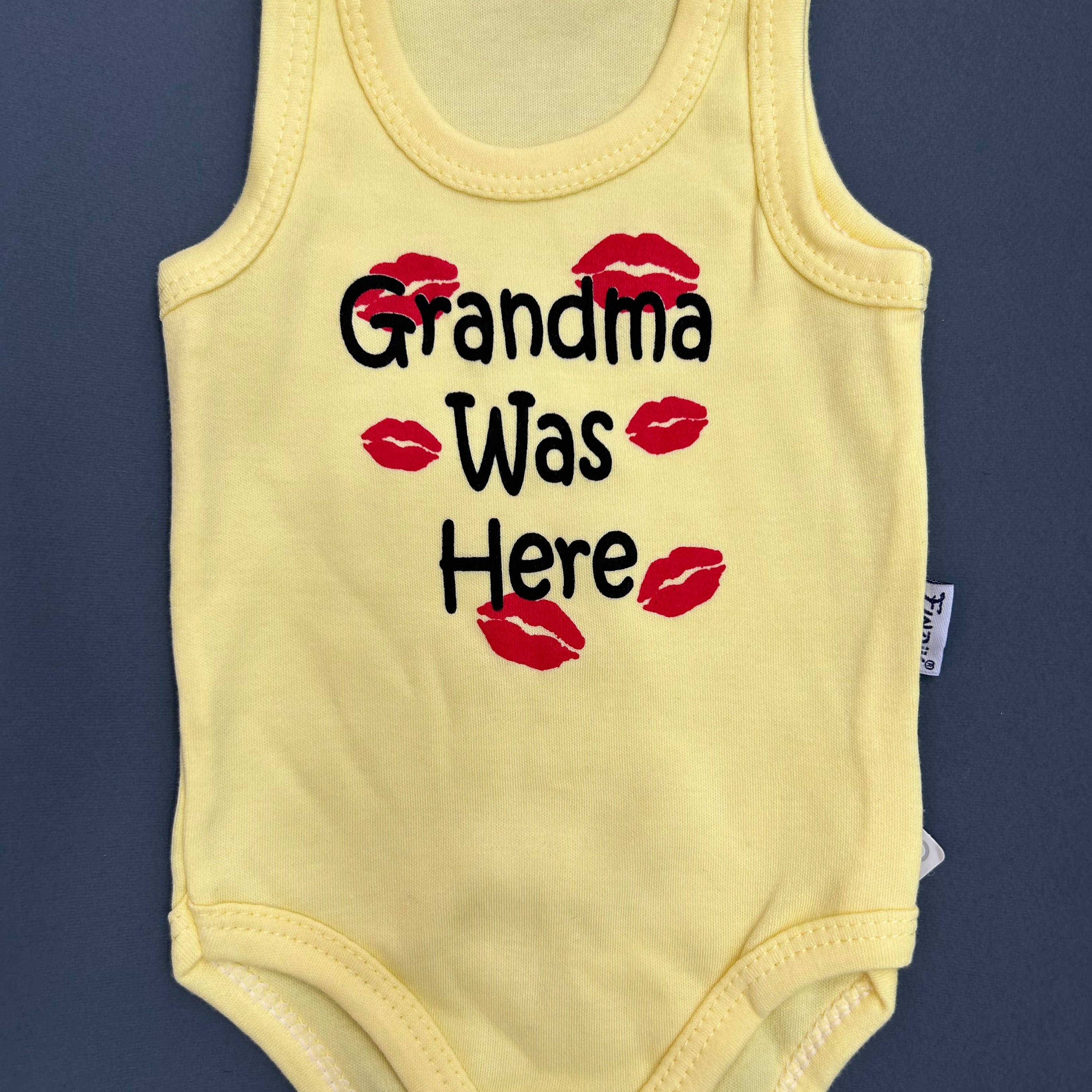 Body bebe grandma was here 100% cotton - Findik - pour bébé Maroc -www.babyboss.ma