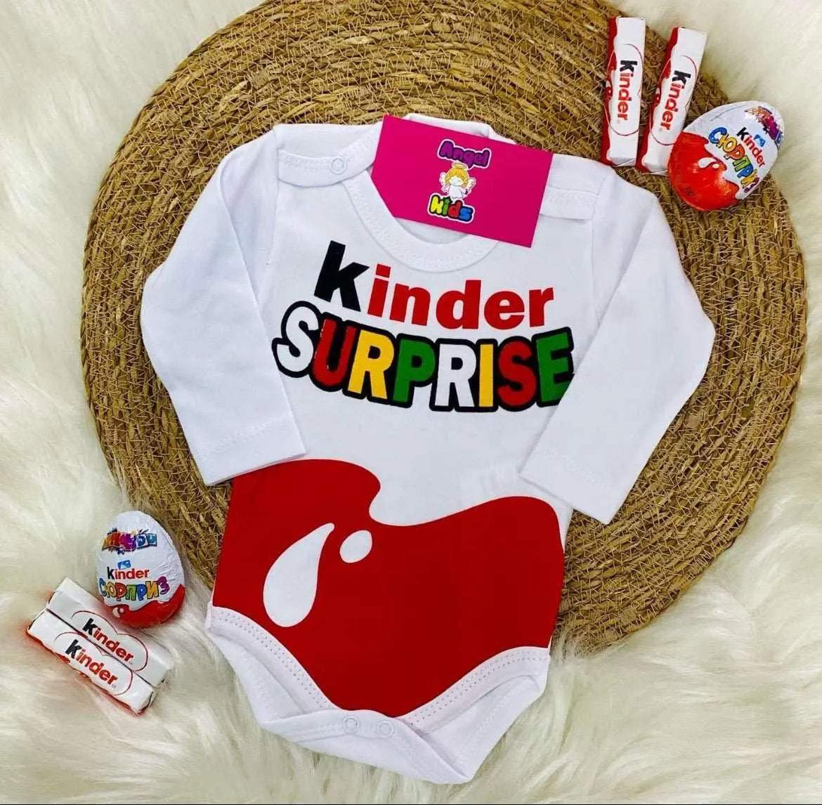 Body kinder surprise 100% cotton - Mode - pour bébé Maroc -www.babyboss.ma