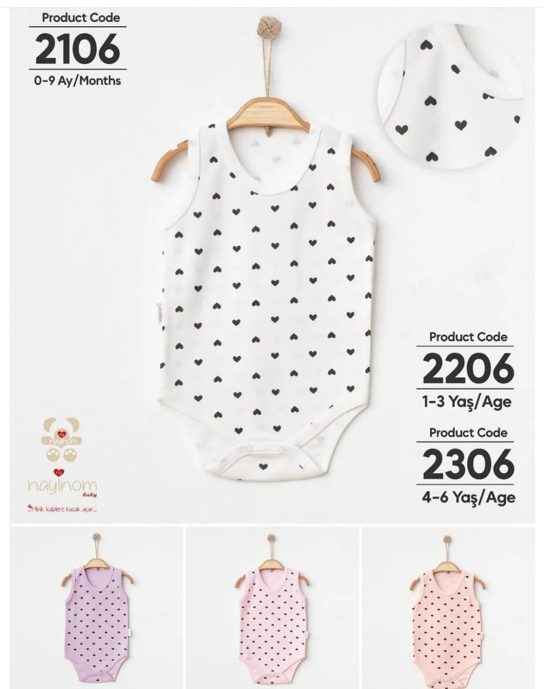 Body sans manche 100% coton - babyboss mode - pour bébé maroc