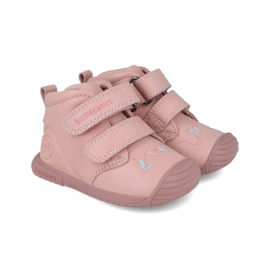 Biogateo Booties Birdie Pink - Biomecanics Maroc - Chaussures premier pas et enfants pour bébé Maroc -www.babyboss.ma