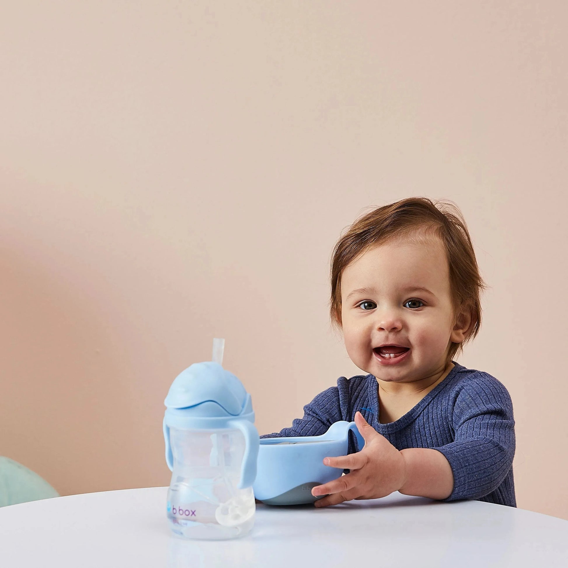 bowl + straw - bubblegum - BBOX USA - pour bébé maroc