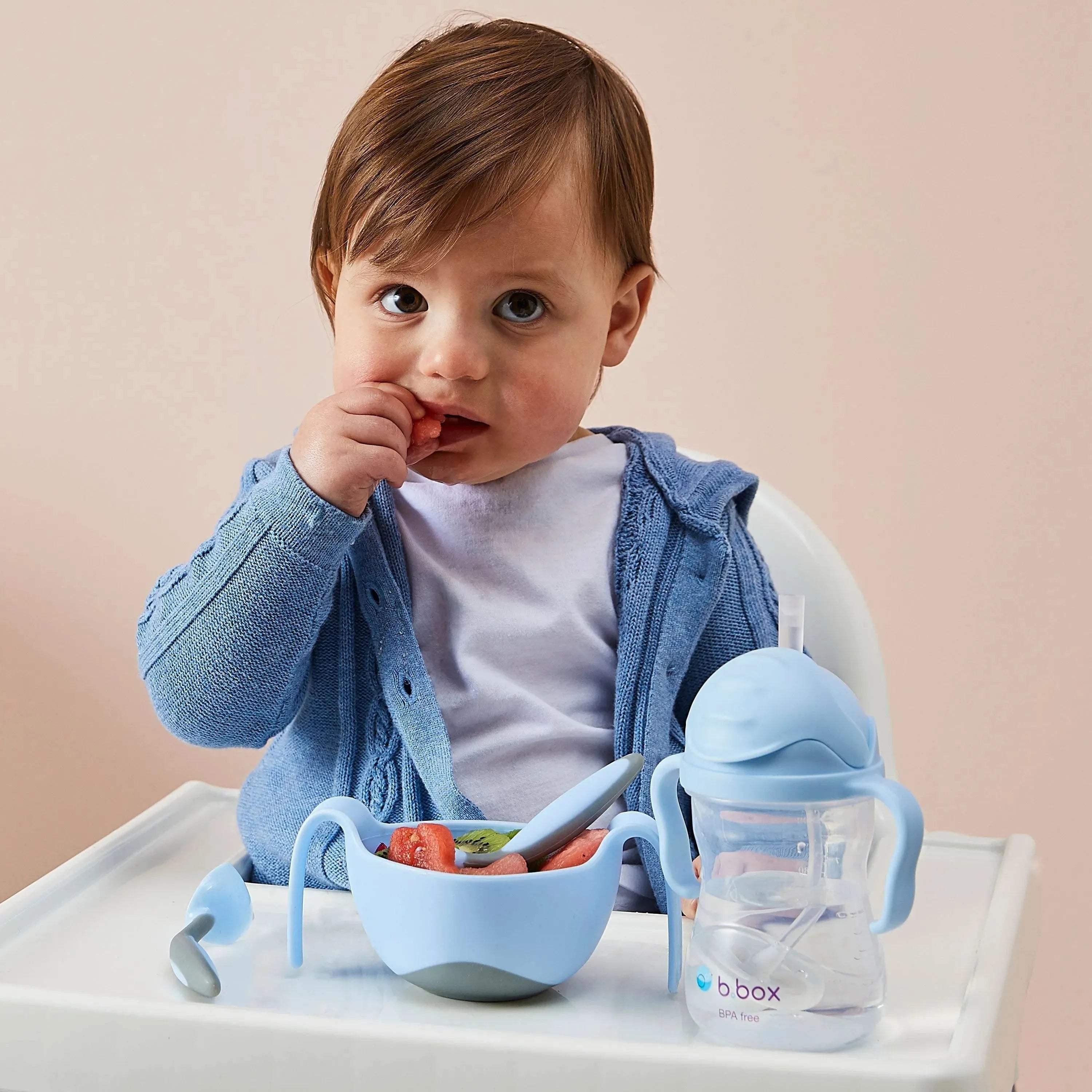 Bol avec Paille B.Box - Bubblegum - BBOX USA - Feeding pour bébé Maroc -www.babyboss.ma