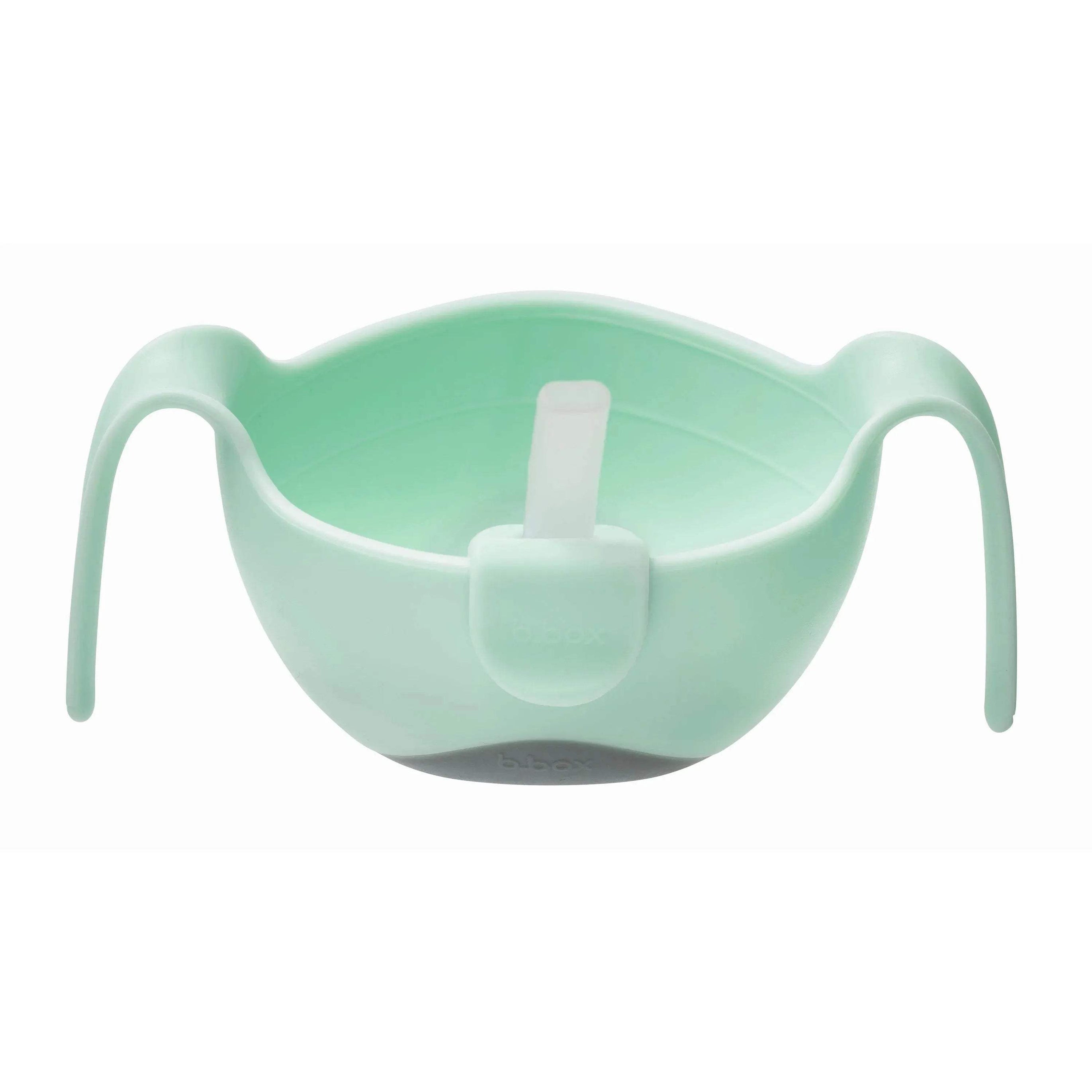 bowl + straw - pistachio - BBOX USA - Feeding pour bébé Maroc -www.babyboss.ma