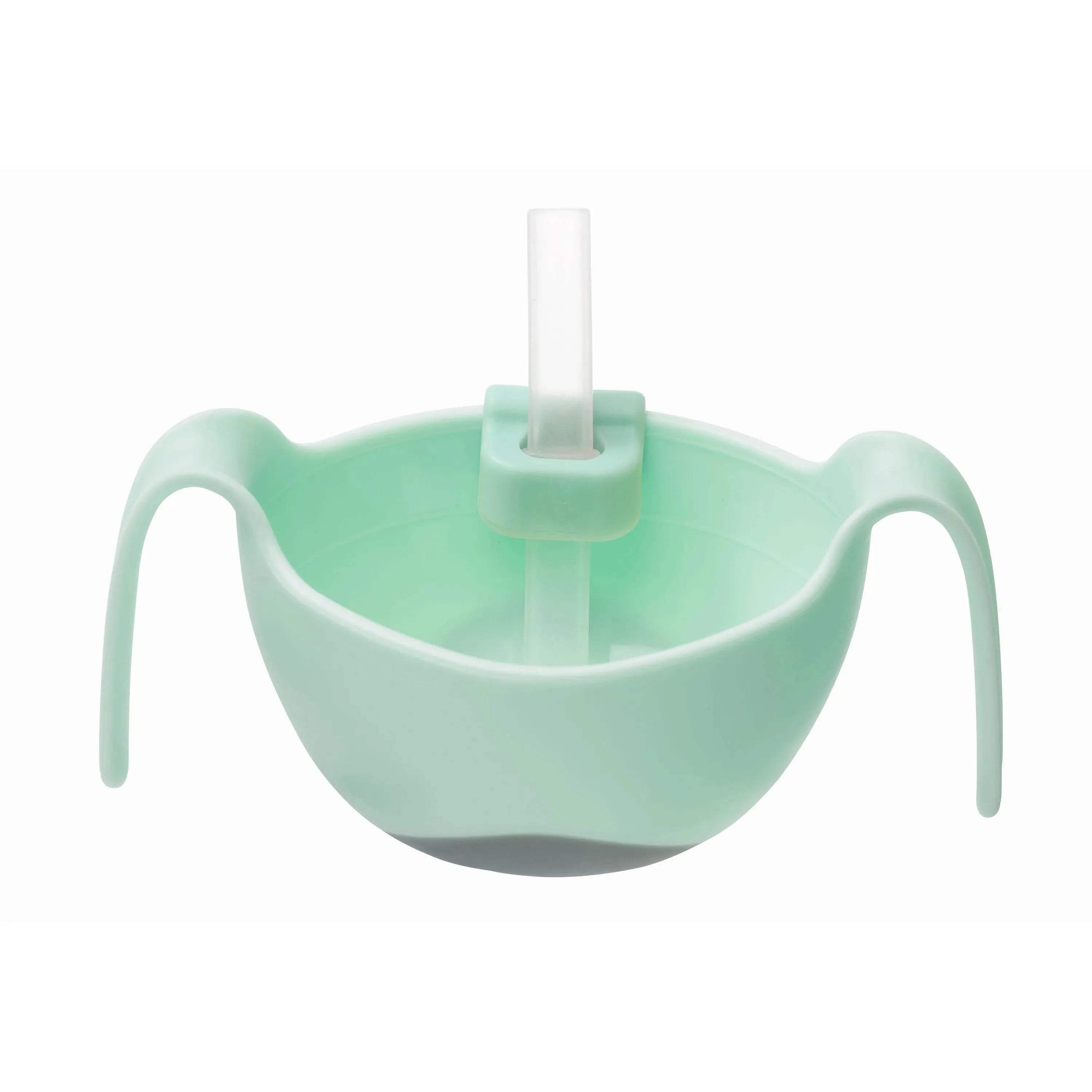 bowl + straw - pistachio - BBOX USA - Feeding pour bébé Maroc -www.babyboss.ma
