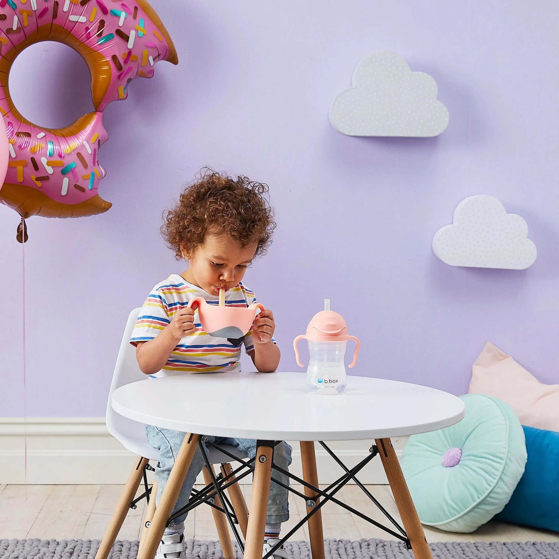 bowl + straw - tutti frutti - BBOX USA - pour bébé maroc