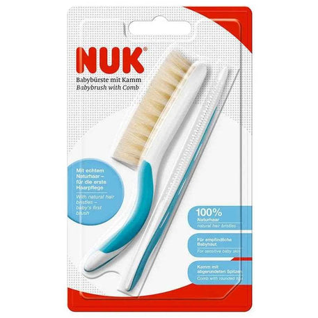 Brosse et Peigne Bébé Extra Souple NUK - Bleu - NUK - Brosses & Peignes pour bébé Maroc -www.babyboss.ma