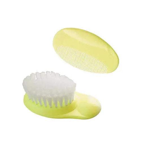 BROSSE ET PEIGNE DECORE farlin en jaune - farlin - pour bébé Maroc -www.babyboss.ma