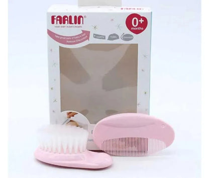 BROSSE ET PEIGNE DECORE Farlin en rose - Babyboss.ma - farlin - pour bébé maroc