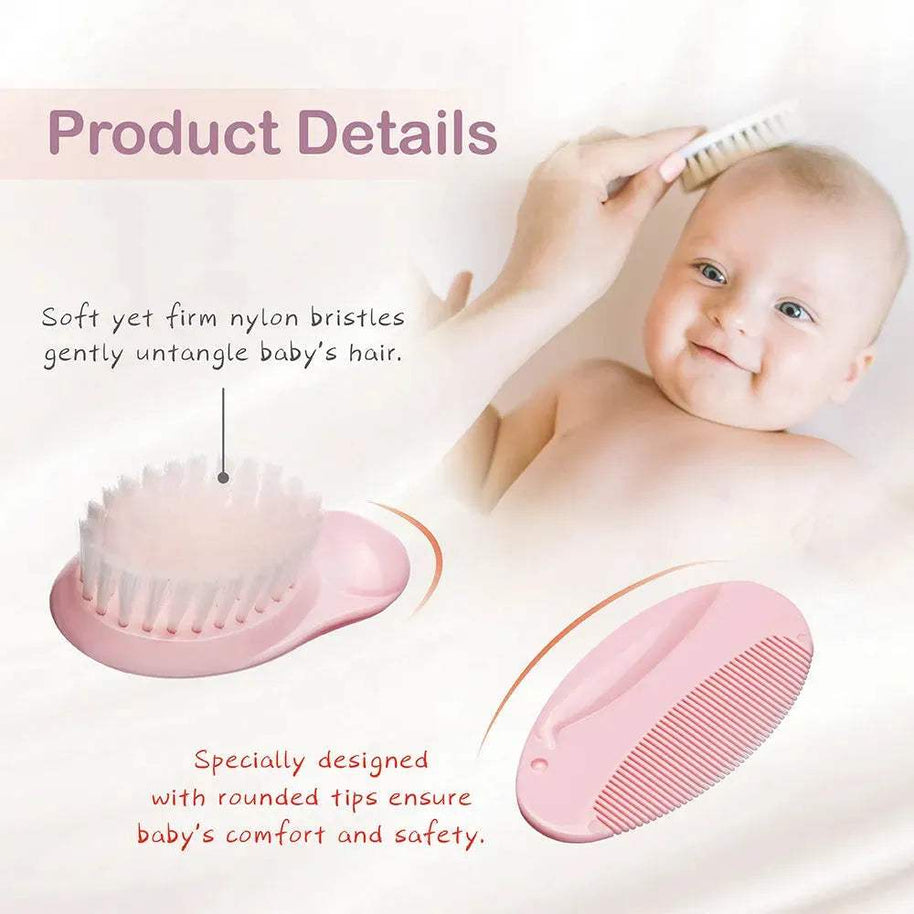 BROSSE ET PEIGNE DECORE Farlin en rose - farlin - pour bébé Maroc -www.babyboss.ma