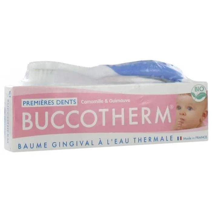 Buccotherm Kit Poussées Dentaires 50 ml Couleur : Brosse à dents verte et rose et bleu - Buccotherm - pour bébé Maroc -www.babyboss.ma