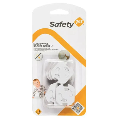 Cache-prises a rotation - Blanc (8x) Safety 1st - Babyboss.ma - Safety - pour bébé maroc