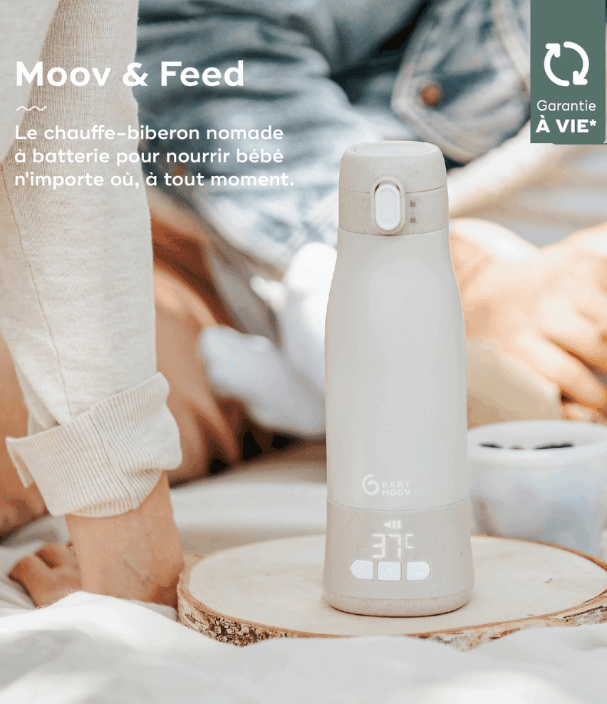 Chauffe-biberon nomade rechargeable Moov & Feed - Babymoov - REPAS pour bébé Maroc -www.babyboss.ma