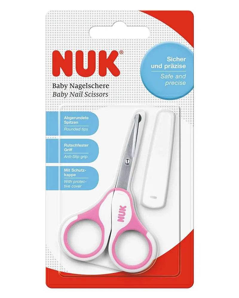 Ciseaux avec étui NUK - Rose - NUK - Manucure pour bébé Maroc -www.babyboss.ma