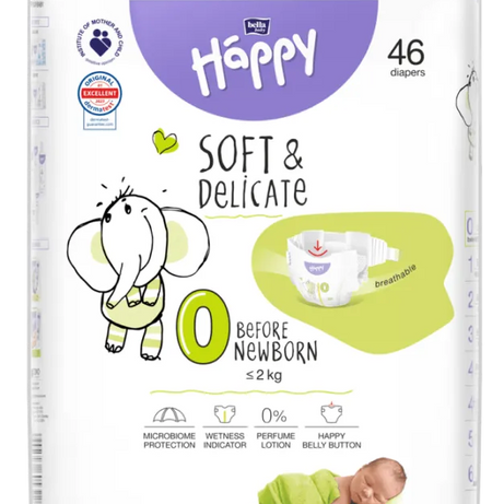 Couches Bébé Happy Taille 0 (≤2 kg) x 46 - Happy - pour bébé maroc