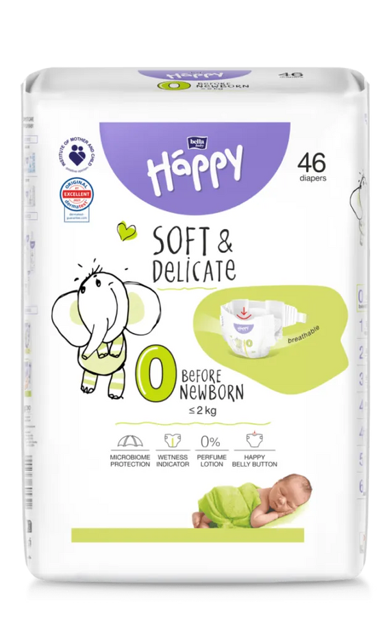 Couches Bébé Happy Taille 0 (≤2 kg) x 46 - Happy - pour bébé maroc