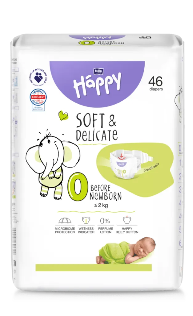 Couches Bébé Happy Taille 0 (≤2 kg) x 46 - Happy - pour bébé maroc