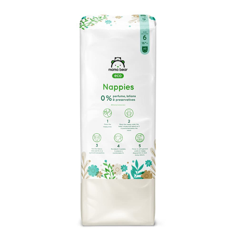 Mama Bear Couches Taille 6 (16+ kg) – Pack 40 pièces