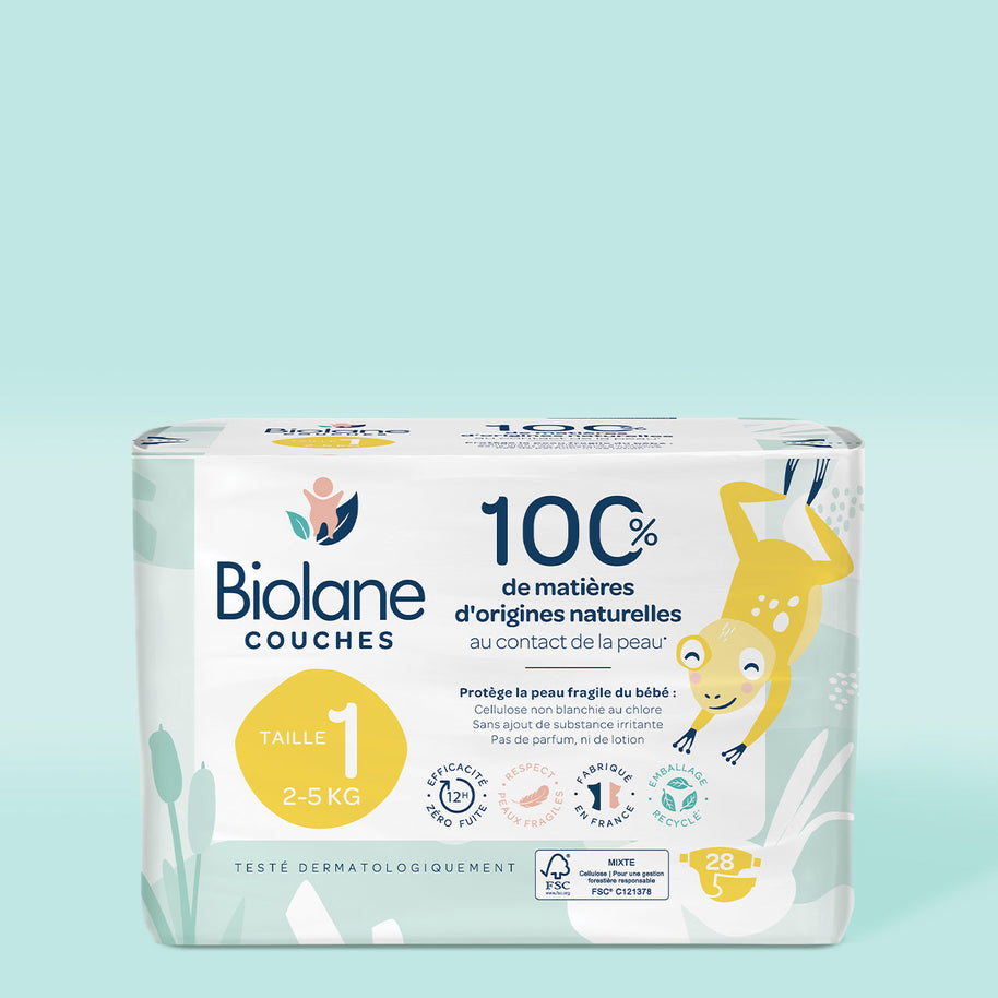 Couches Biolane - écologiques - Taille 1 à 5 - BIOLANE - Couches naturelles - Babyboss.ma