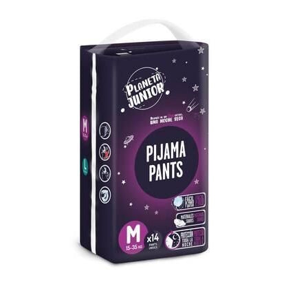 Couches de Nuit PLANETA JUNIOR – Taille M (15 – 35 kg) – 14 Unités