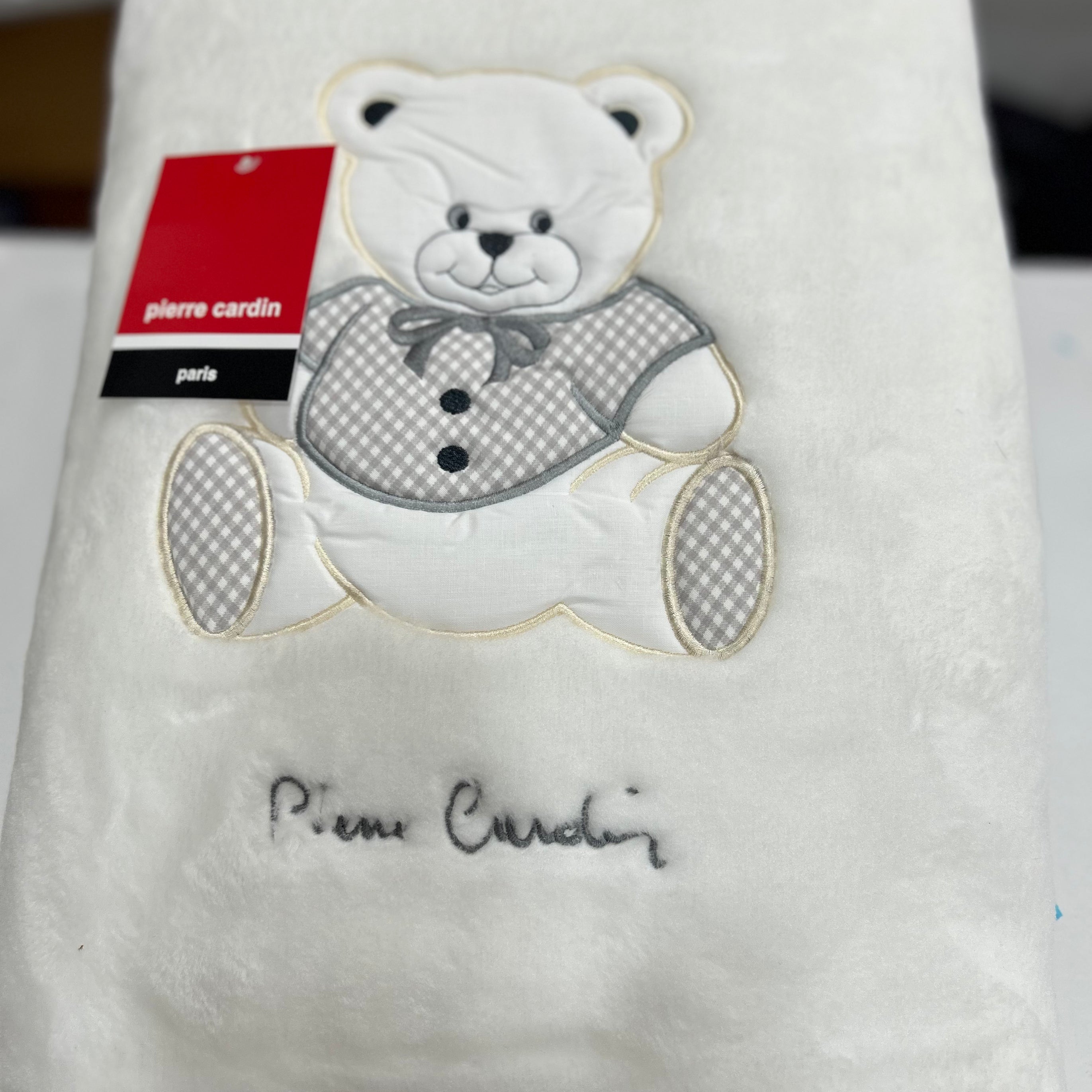 Couverture bébé nancy 110×140 – Pierre Cardin gris - Pierre Cardin - pour bébé Maroc -www.babyboss.ma