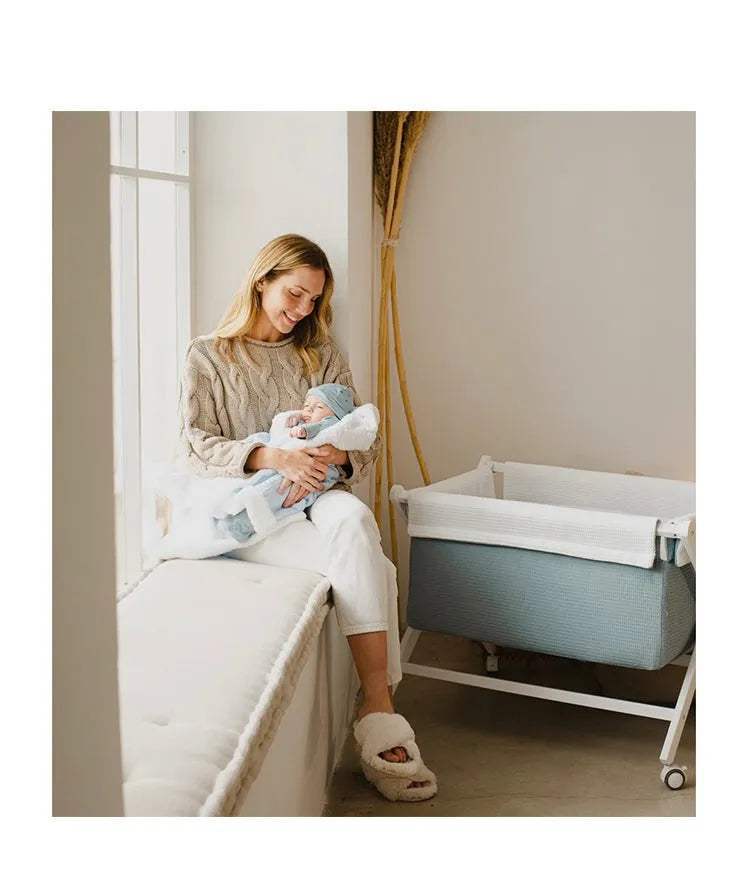 Couverture carre junior 80 x 110 bleu - Interbaby - pour bébé Maroc -www.babyboss.ma