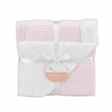 Couverture carre junior 80 x 110 rose - Interbaby - pour bébé Maroc -www.babyboss.ma