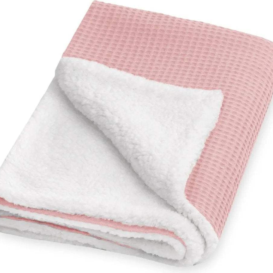 Couverture carre junior 80 x 110 rose - Interbaby - pour bébé Maroc -www.babyboss.ma