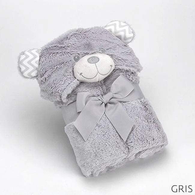 Couverture Pompom bear à capuchon – Mora - Mora - pour bébé Maroc -www.babyboss.ma