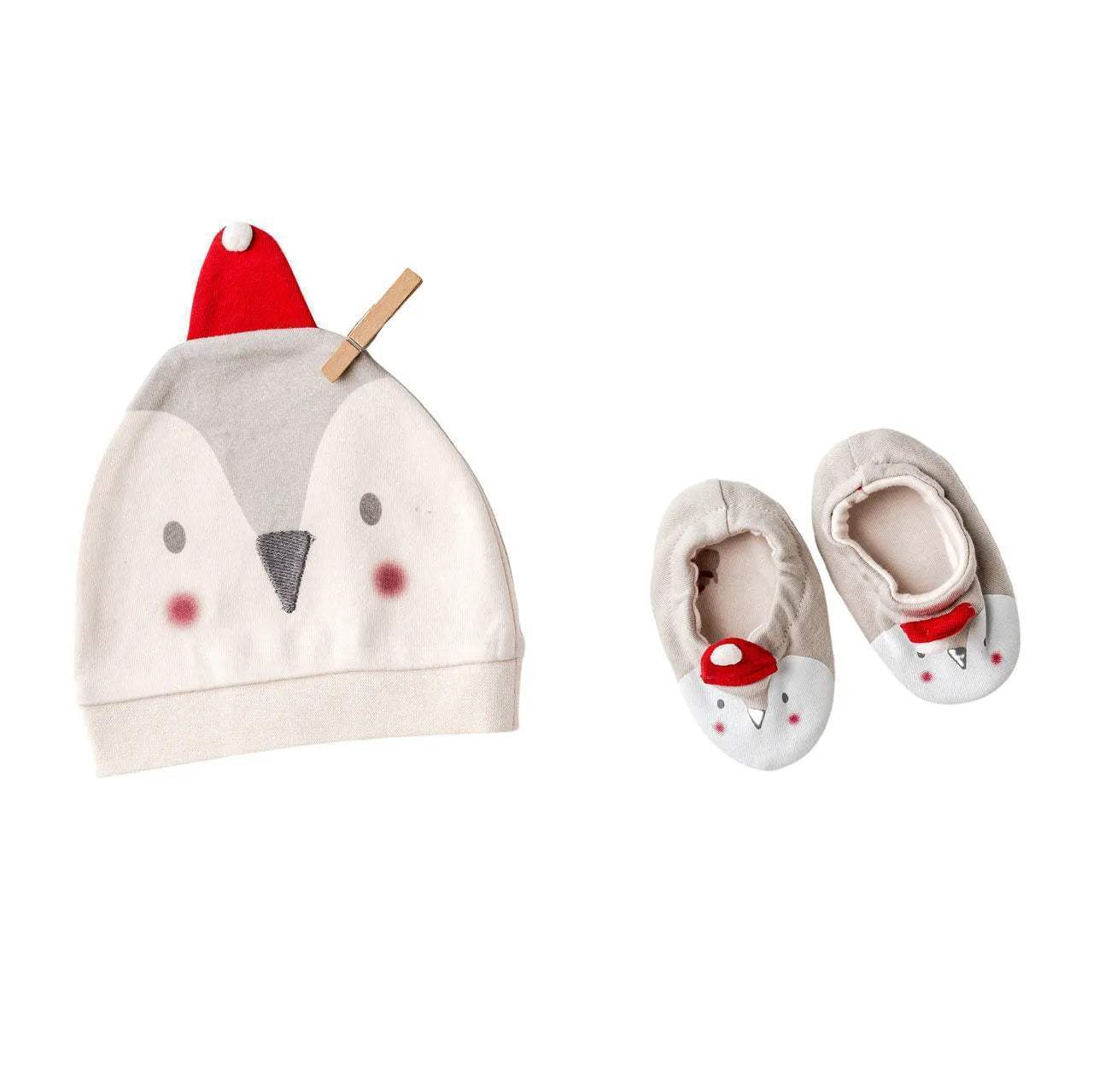 cream_penguin_graphic_booties_hat_andy_wawa-47679713280311-bebe-babyboss.ma-maroc - Babyboss.ma -bebe-maroc