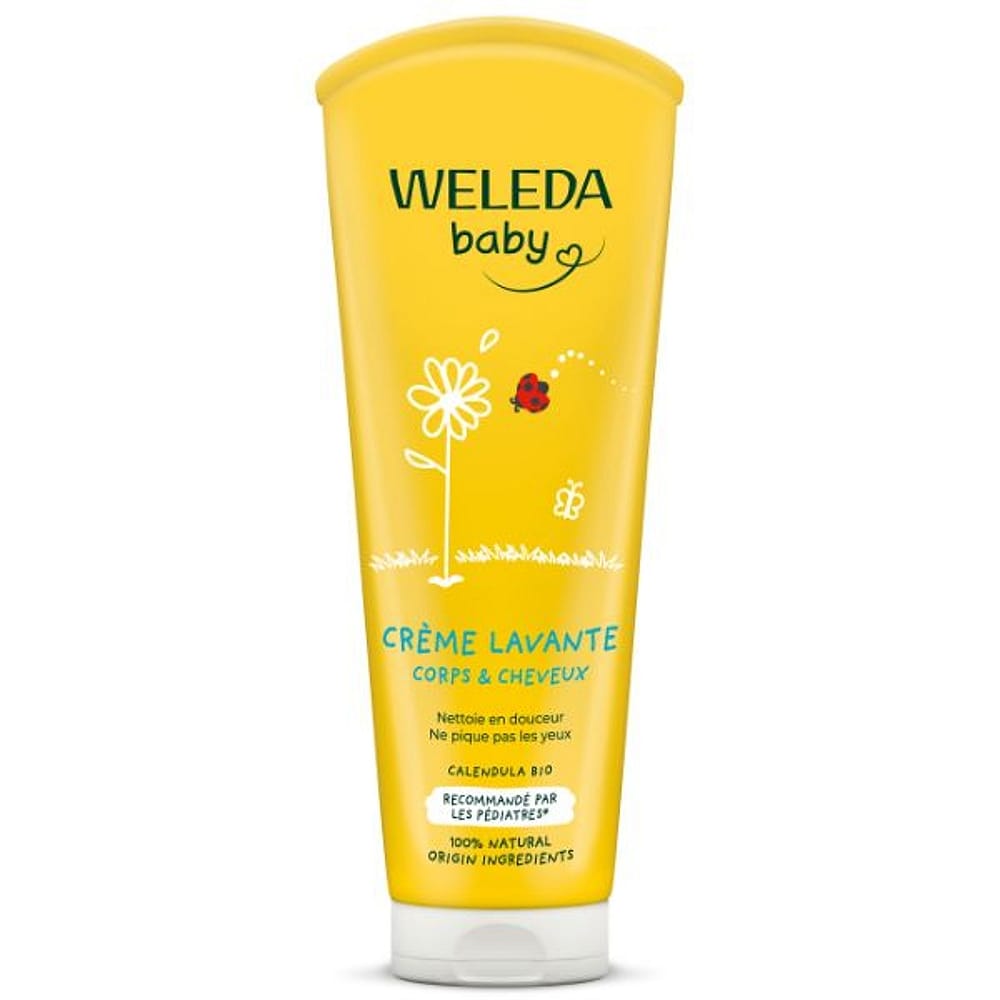 Weleda Crème Lavante Corps et Cheveux au Calendula Bébé 200 ml