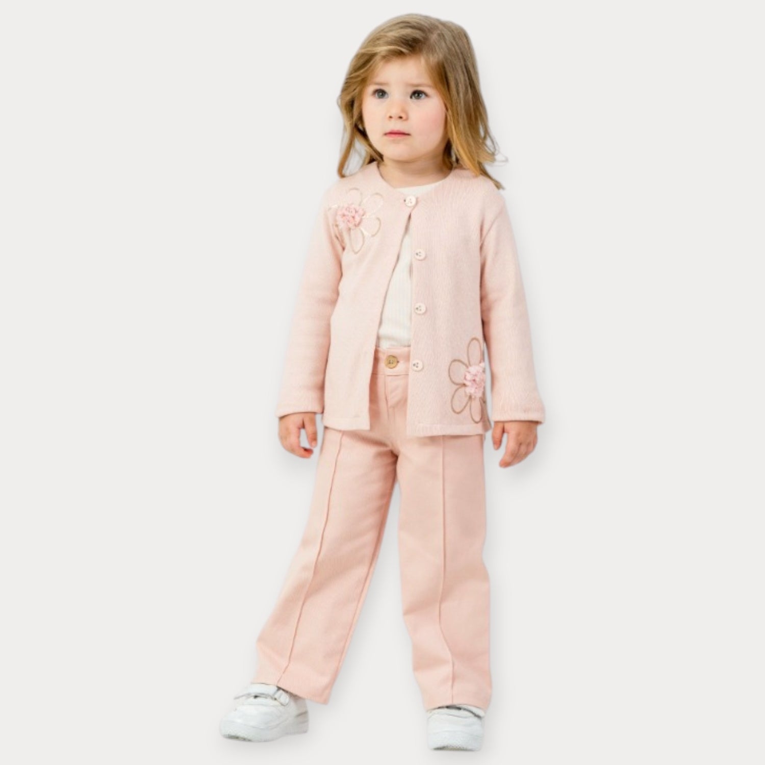 Ensemble 3 pièces rose - Veysi Bebe - Vêtements Filles pour bébé Maroc -www.babyboss.ma