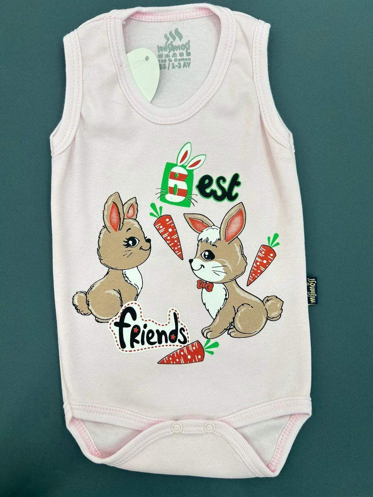 debardeur-100percent-cotton-en-rose-babyboss-ma-babyboss-mode-pour-bebe-maroc - Babyboss.ma -bebe-maroc
